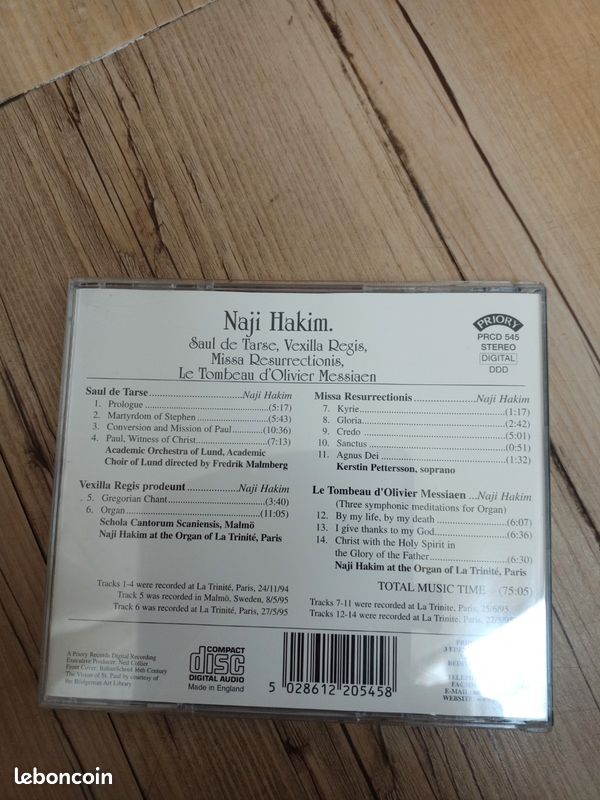 Naji Hakim, saul de Tarse, Vexilla Regis, Tombeau d'Olivier Messiaen, orgue (image 2)
