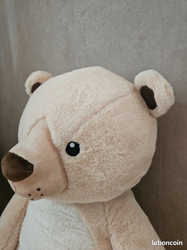 Grand Ours En Peluche Vintage 90 Cm - Teddy Bear à Restaurer - Jouet Ancien