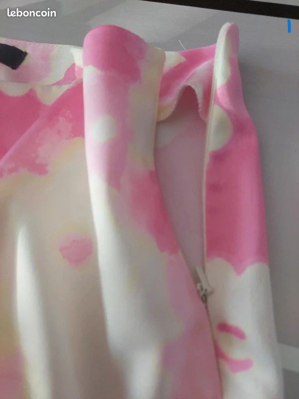 Pantalon fleuri rose taille S (image 9)