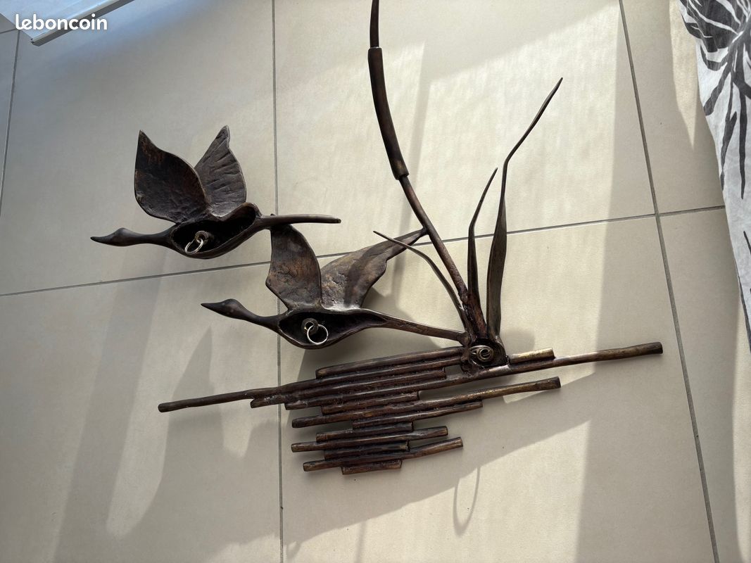 SCULPTURE EN BRONZE D Oiseaux Sur Branche EUR 192,00 - PicClick FR