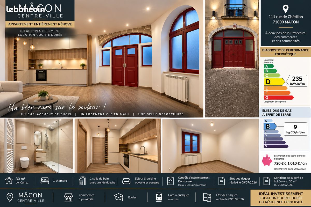 Appartement 2 pièces 30 m² · à Mâcon · 30 m² · 94 399 €