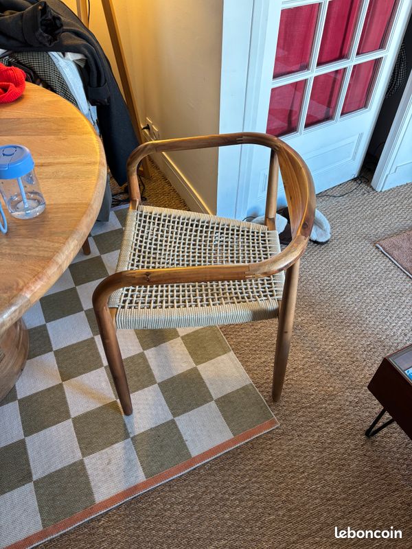 Lot de 4 chaises de salle à manger en bois de teck Visby Design (image 2)