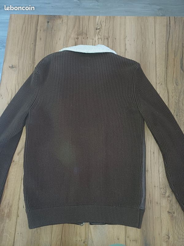 Blouson laine et cuir Devred (image 4)
