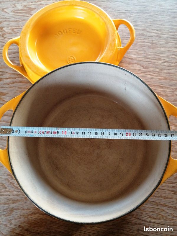 Cocotte Le Creuset Doufeu Coutances N°26 Fonte émaillée Jaune Safran 5,3L Gaz