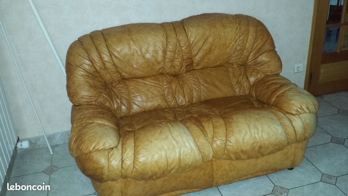 Canapé cuir (image 1)