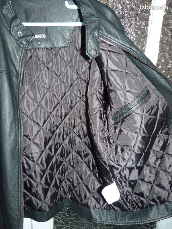 Blouson cuir homme(simili) xxl (image 4)