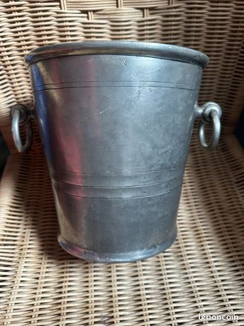 Seau à Champagne En étain - Les Étains De Paris - Fabrication Française Vintage