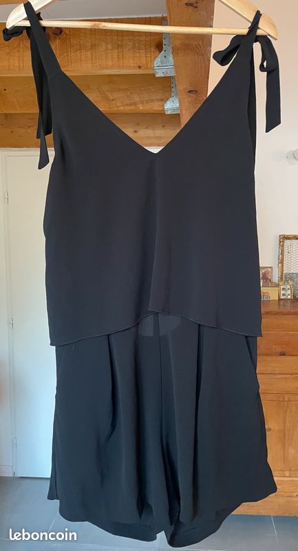 Combi short H&M noire– taille M – très bon état (image 1)