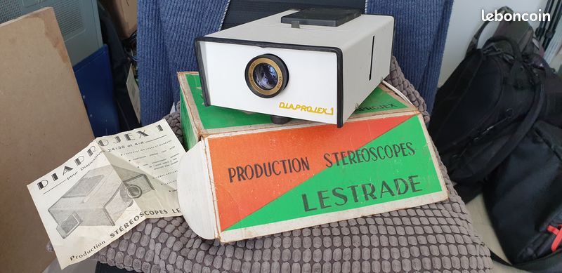 Projecteur De Diapositives Lestrade Diaprojex – Stéréoscope Vintage, Fonctionne