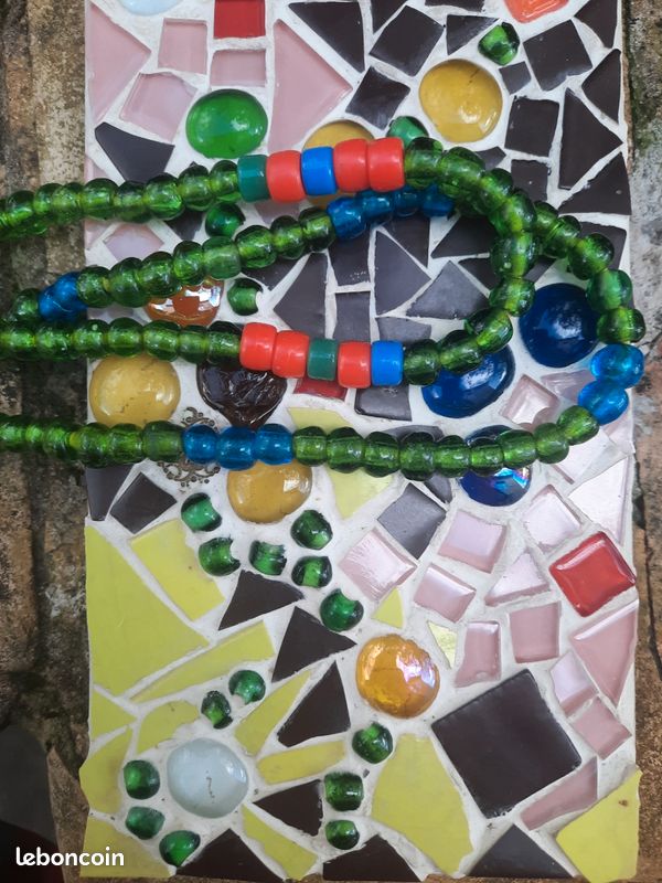 Lot de perles anciennes en pâte de verre (image 10)