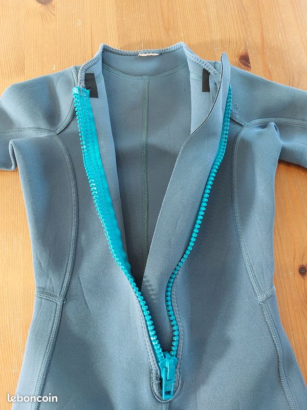 Combinaison néoprène shorty enfant Nabaiji - Bleu - 61 cm (image 3)