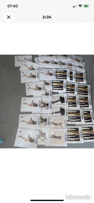 Gerbe 37 paires de collants et bas taille 1 (image 2)