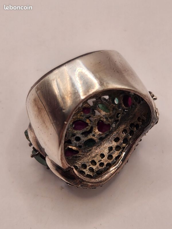 Bague Ancienne En Argent Sterling 925 - Taille 57, Vintage, Poinçonnée (parfaite)