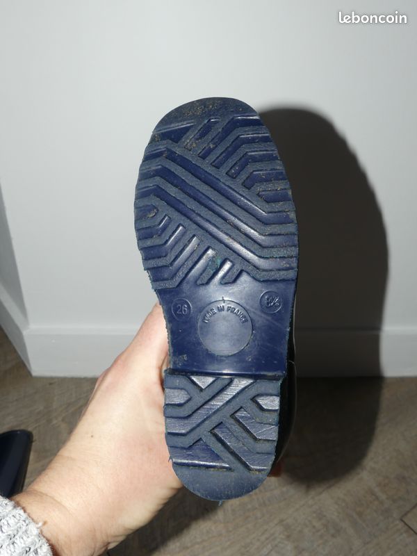 Bottes bleues foncées en caoutchouc taille 26 (image 3)