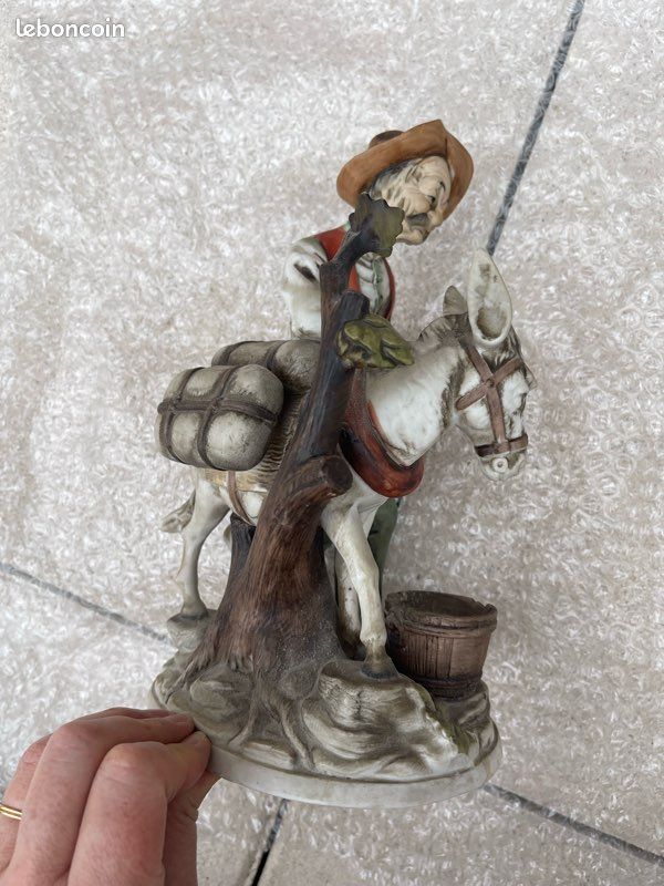 Figurine Vintage Animaux – Petit Colin ? Âne – Tête Mobile – Plastique – Occasion