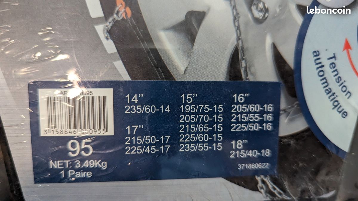 Vends Chaînes Neige neuves (image 2)