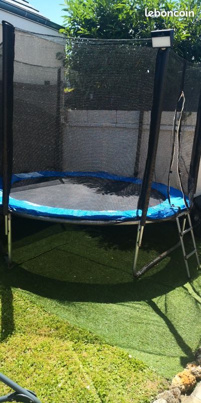 Trampoline Ø250cm - Pluton XXL bleu avec accessoires Alice's Garden (image 5)