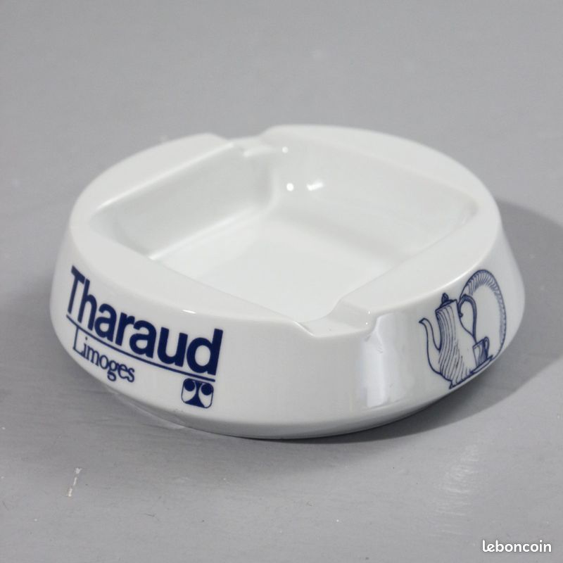 Cendrier Publicitaire Vintage – Porcelaine De Limoges – Bon état