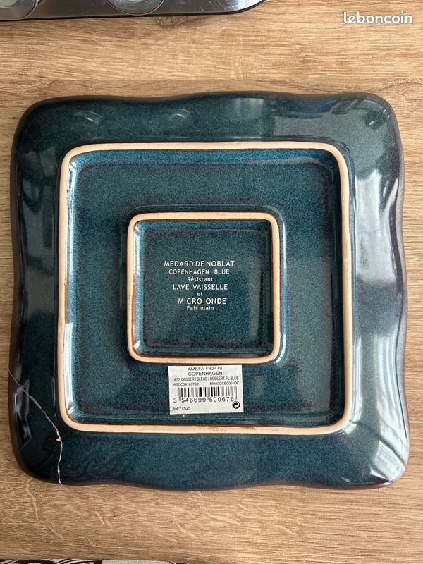 Lot de 6 assiettes Medard de Noblat – Copenhagen Blue (image 4)