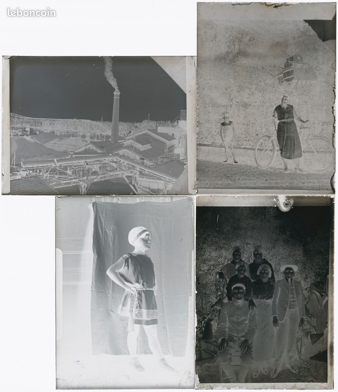 Ancienne Photo Sur Plaque De Verre - Vélos à Rochesson (8,5x10 Cm, Vers 1900)