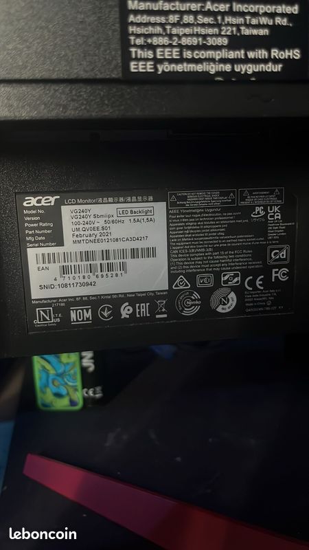 Écran Acer Nitro VGO Séries 24 Pouces (23,8”/ 60cm) FHD (FullHD) 165Hz (image 7)