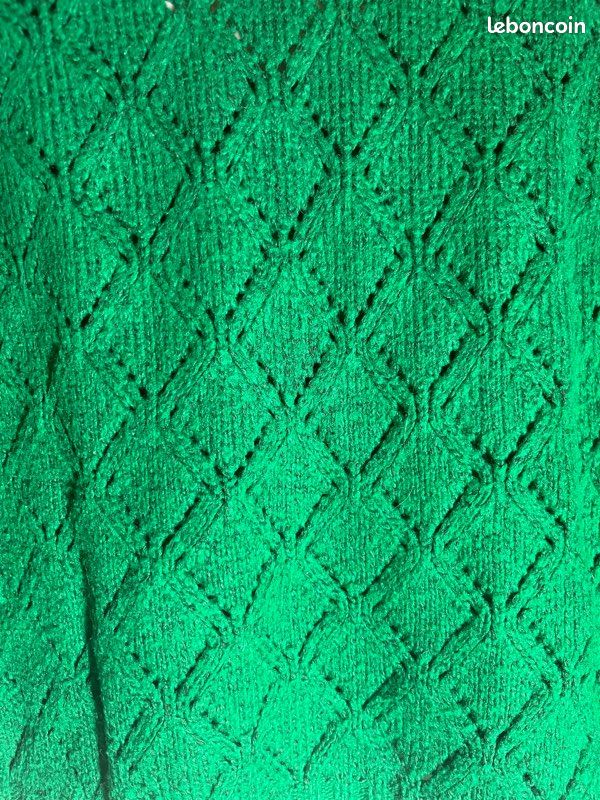 Pull Femme MANGO Vert - Taille S, Col Rond, Manches Longues - Hiver Décontracté