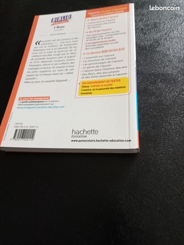 Livre l'avare Molière (image 3)