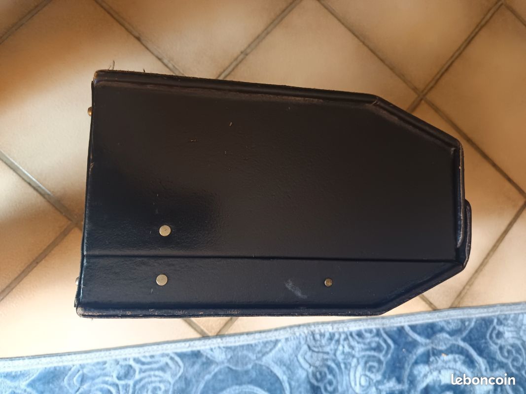 Ancienne Mallette de Médecin / Sacoche Rigide en Cuir Noir – Très Bon État (image 7)