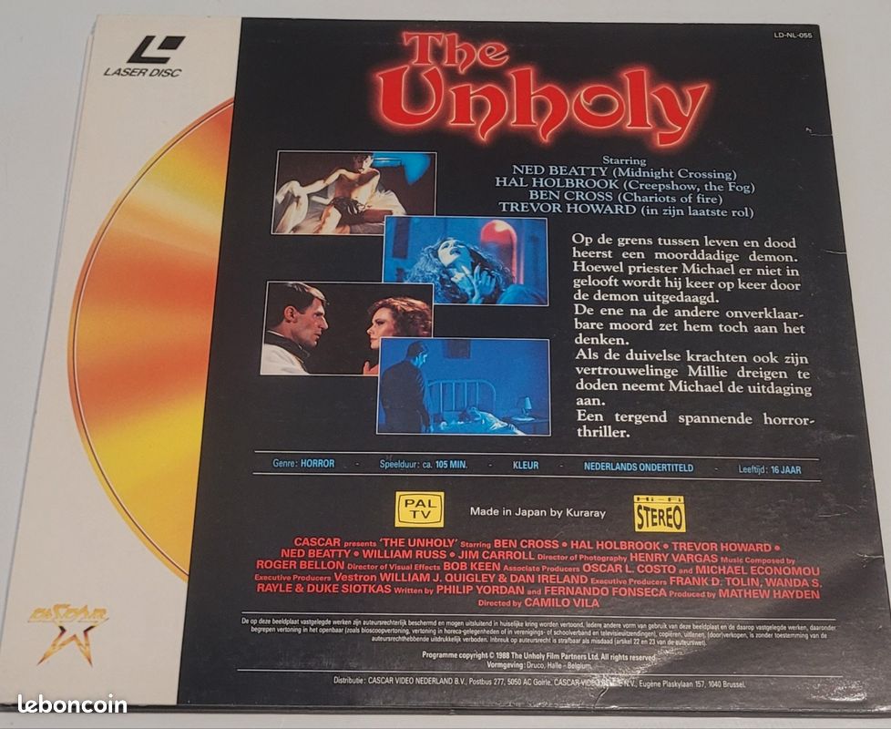 LASERDISC PAL The Unholy (image 2)