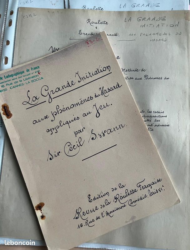 La Grande Initiation aux Phénomènes du Hasard appliqués au Jeu (image 1)