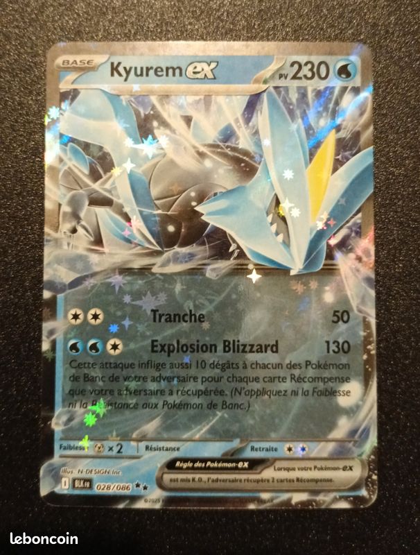 Coffret 10 Cartes Pokémon Kyurem Ex 028/086 – Ultraboost X Écarlate Et Violet Foudre Noire
