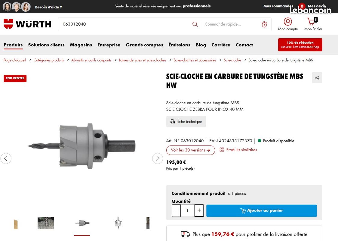 Scie Cloche à Dents En Carbure De Tungstène (20mm)16-20mm Scie Cloche