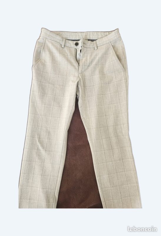 Pantalon Zara Gris à Carreaux – Taille S, Neuf Avec étiquettes – Modèle Rare Bloggers