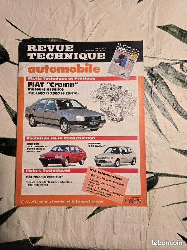 RTA FIAT Croma moteurs essence (de 1600 à 2000 Tubo ie) (image 1)