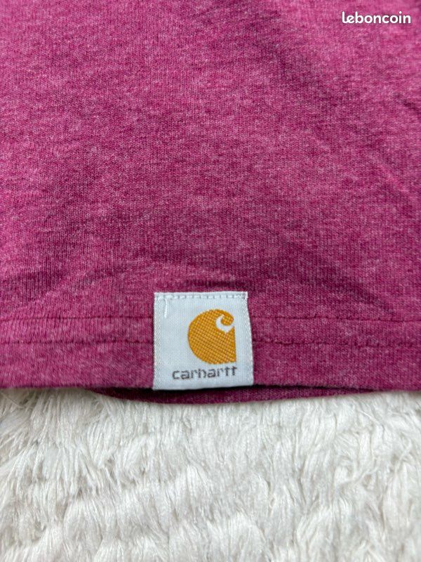T-shirt carhartt uni et brodé manches courtes - taillle M - rose (image 5)