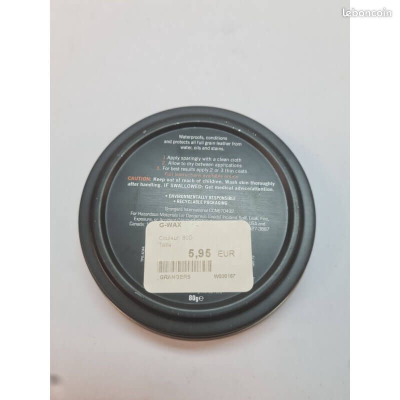 G-WAX NATURAL BEESWAX GRANGERS 80g - Sport & Plein air