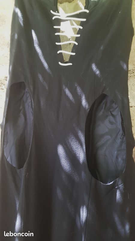 Surcot médiéval noir - robe danse - VINTAGE (image 2)