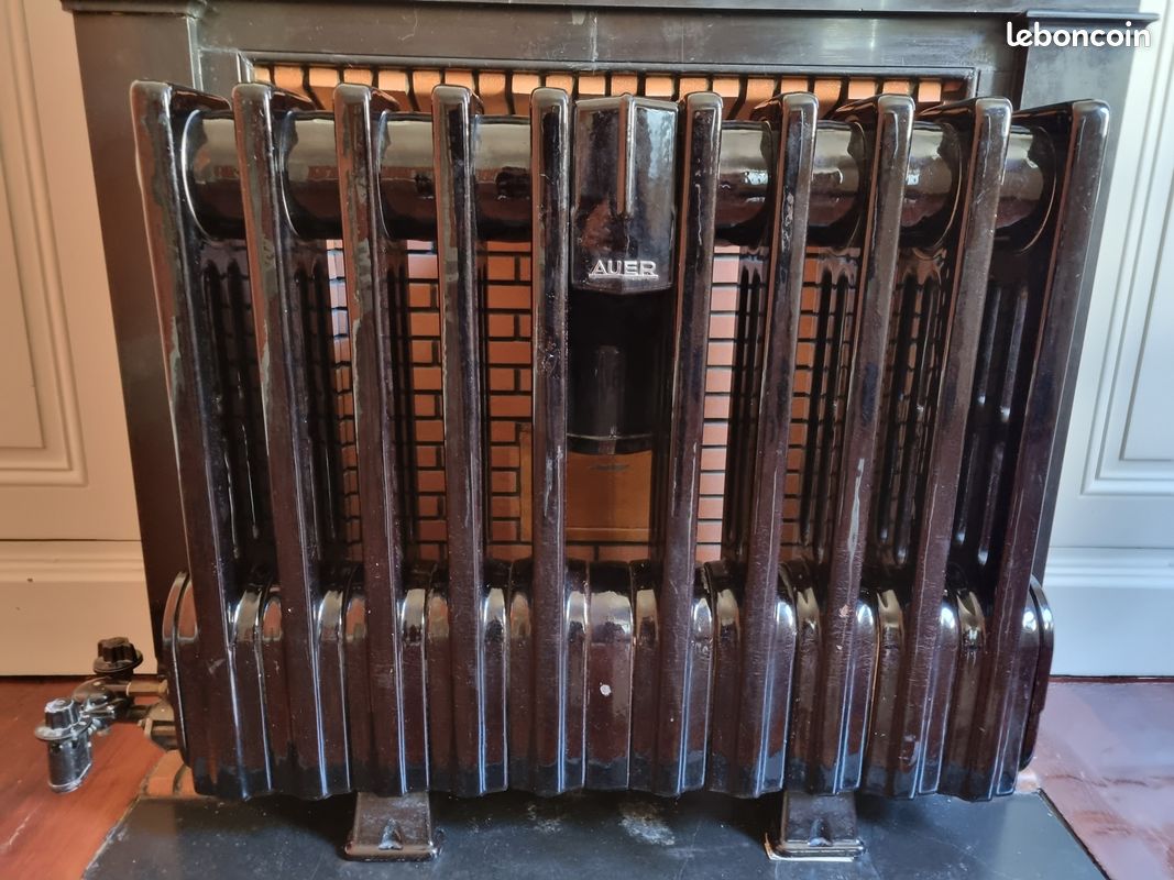Radiateur gaz Vintage AUER en fonte noir (image 2)