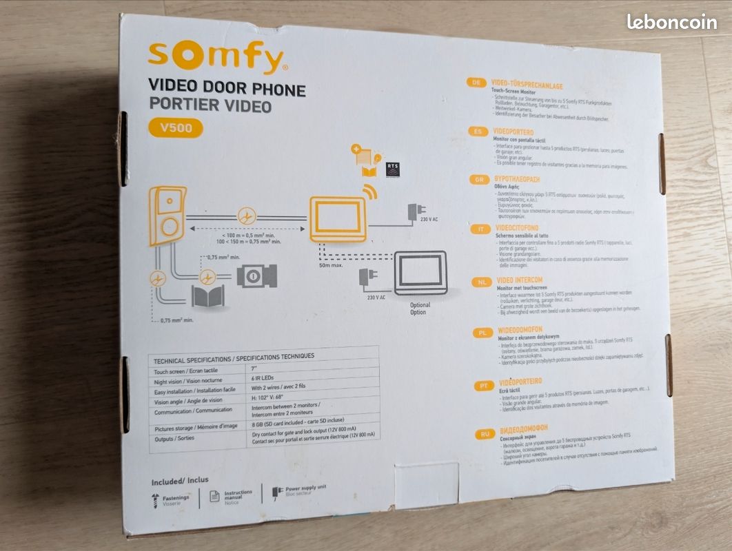 Visiophone Somfy V500 RTS (image 5)