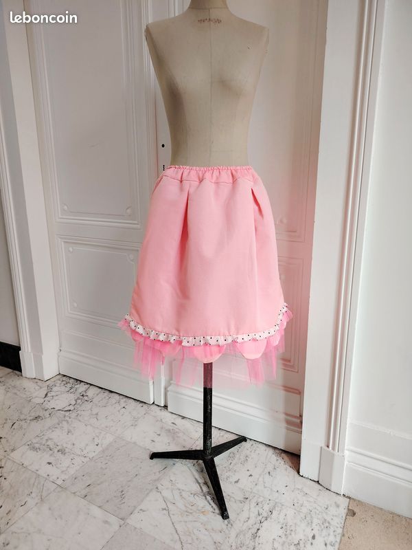 Jupe en mousseline imprimée rose - Boboli