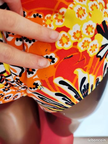 DRAP DE BAIN - PLAGE - VINTAGE 70's - PSYCHÉDÉLIQUE - POP ART - SUPER