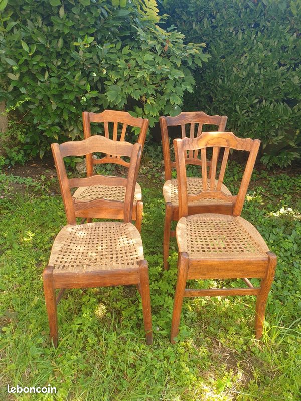 Lot 6 chaises anciennes bois (image 2)
