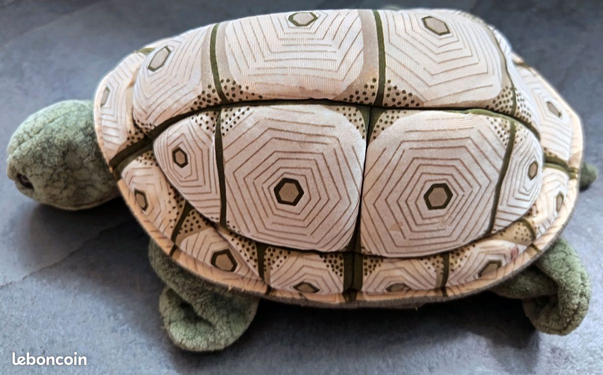 Marionnette à Main Tortue En Peluche Douce – 120g, Vert – Pour Histoires, Spectacles, Préscolaire – Dès 3 Ans