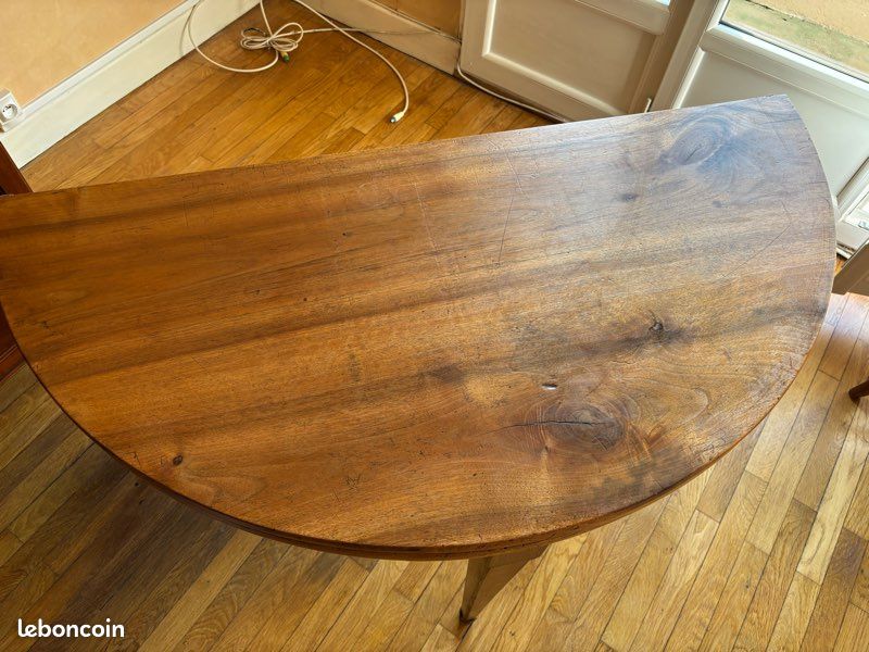 Table demi lune en noyer (image 4)