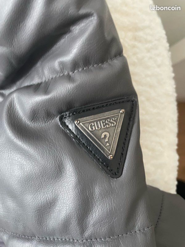 Doudoune Guess grise bi- matière homme Vêtements