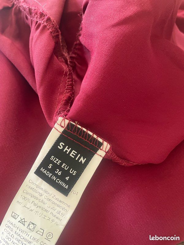 ✨ Robe bordeaux, manches bouffantes, bustier smock ✨ (image 3)