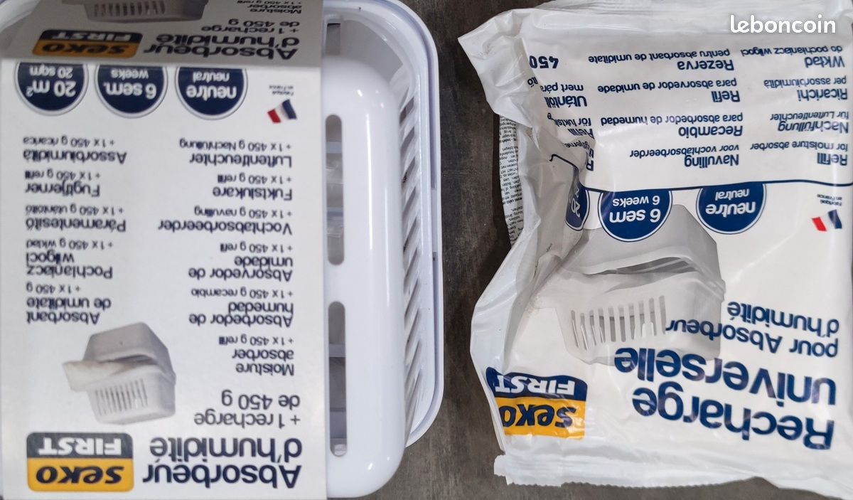 Recharges anti-humidité pour absorbeurs d'humidité