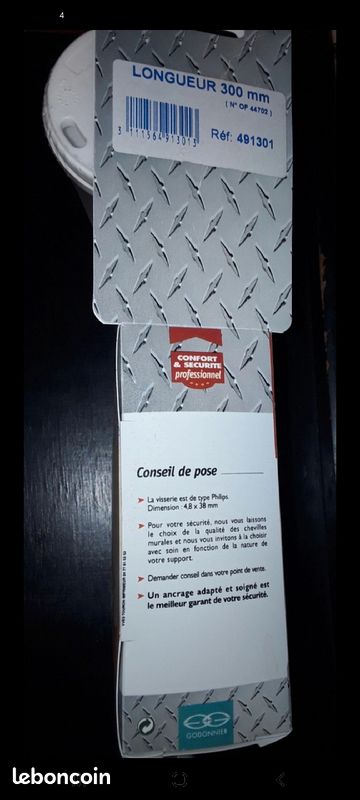 Barre de redressement neuve de 30 cm en époxy blanc (image 3)