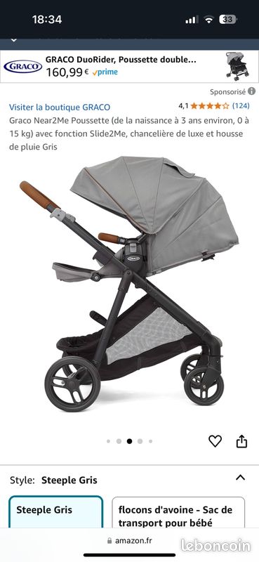 Vend poussette trio Graco Équipement bébé