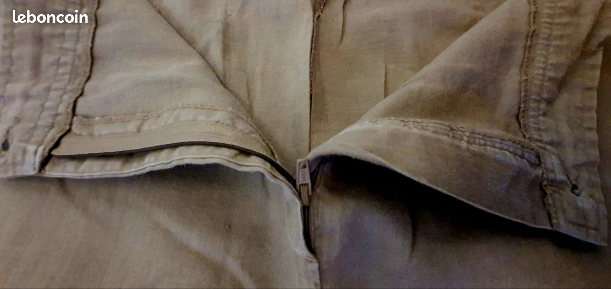Pantalon lin camel (image 11)
